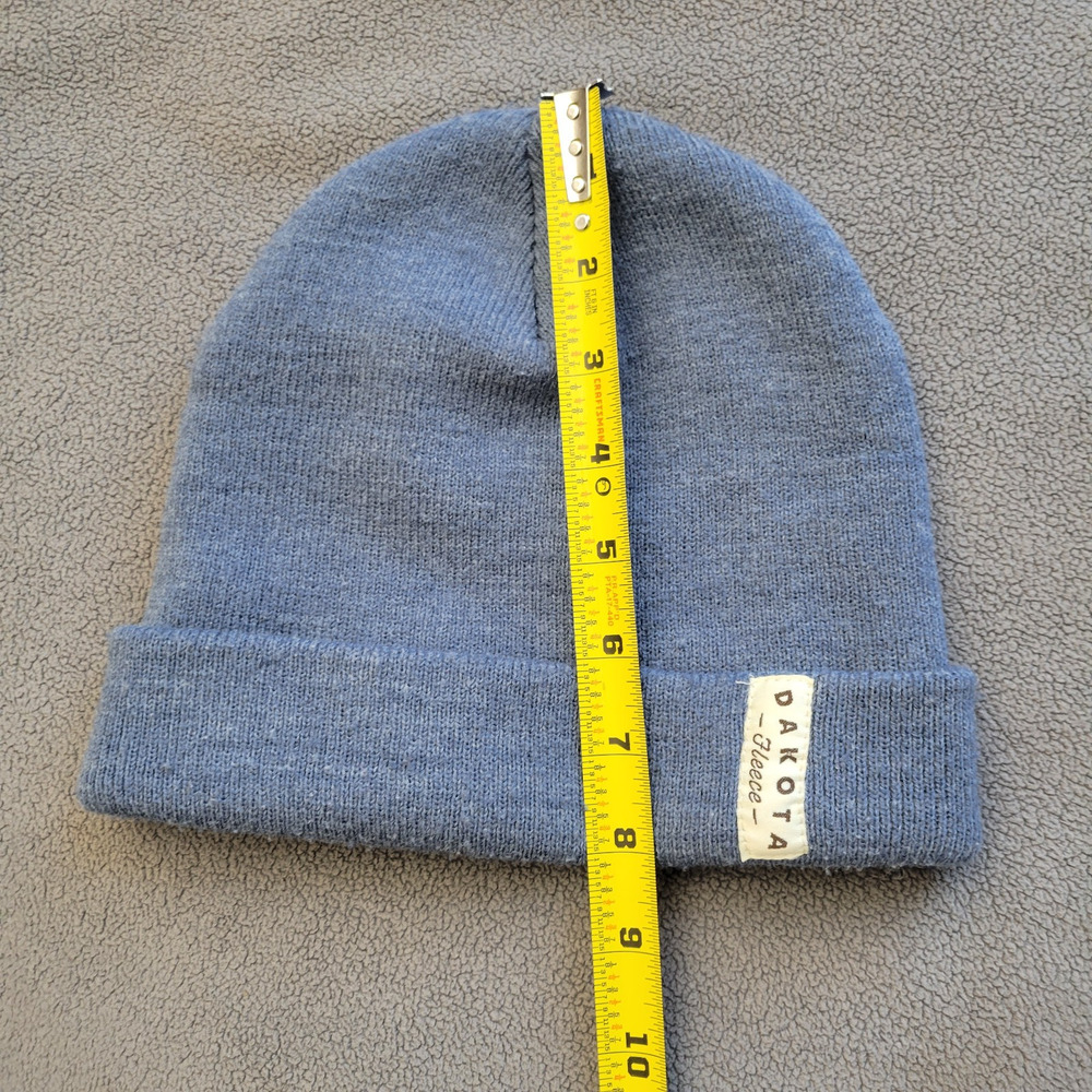 DAKOTA FLEECE Beanie Hat Cap Mens One Size Blue Workwear Logo Warm - Picture 6 of 8
